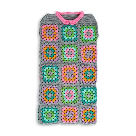 Free Easy Red Heart Granny Square Dress Crochet Pattern Yarnspirations