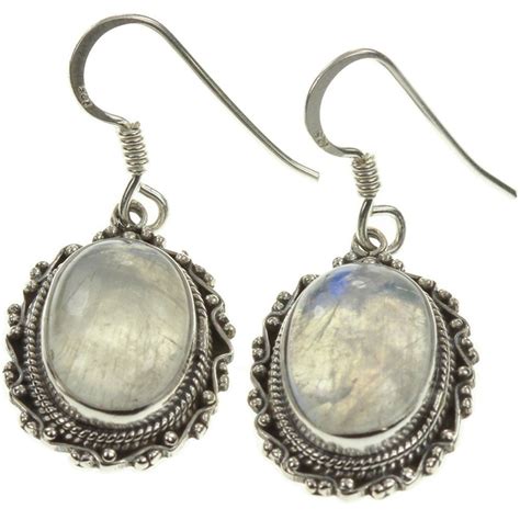 925 Sterling Silver Rainbow Moonstone Earrings 2 25 Beadstreasury Product Description