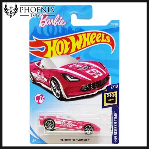 Hot Wheels Corvette Stingray Barbie Mainline Shopee Malaysia