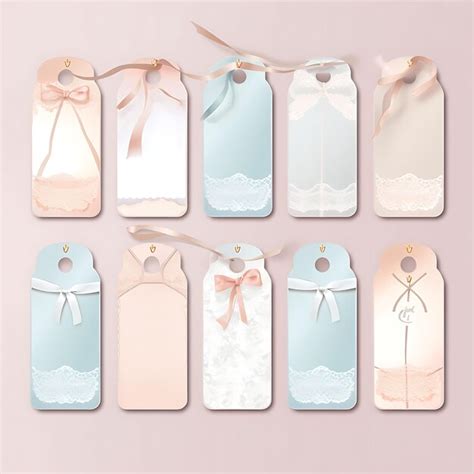 Premium AI Image Lingerie Tag Card Satin Fabric Delicate Lace Accents Sensual 2D Vector Design