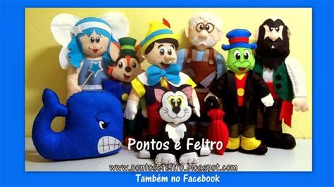 Pontos E Feltro Artesanato Feltro Tema Pinóquio