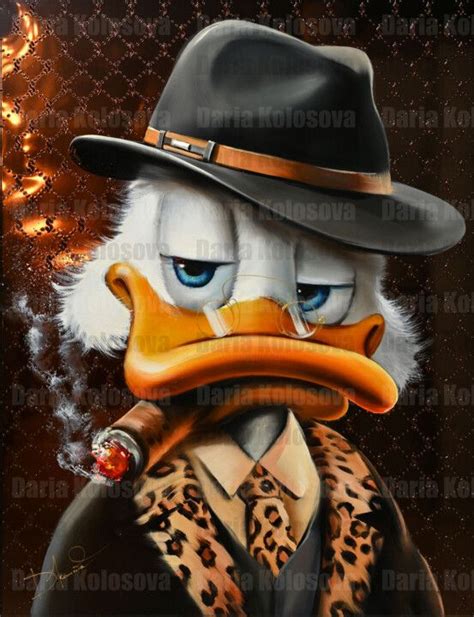 Mr Duck Painting By Daria Kolosova Artmajeur Cartoon Character