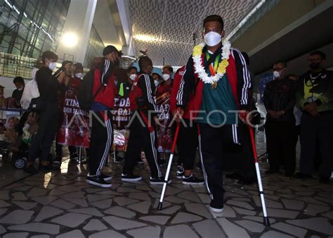 TIMNAS SEPAK BOLA AMPUTASI INDONESIA LOLOS PIALA DUNIA ANTARA Foto