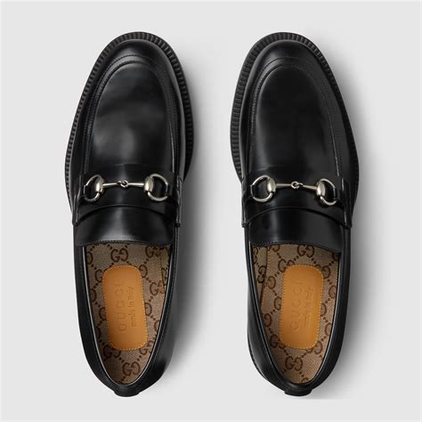 Mocasín con Horsebit para hombre inpiel brillante negra GUCCI MX