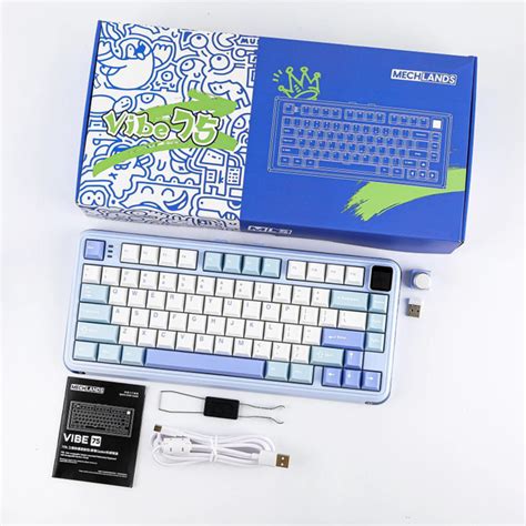 Игровая механическая клавиатура MechLands Vibe 75 Blue - Английская ...