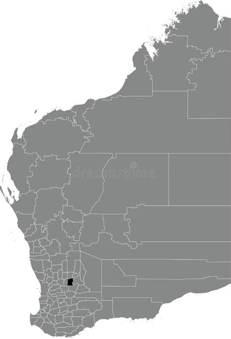 Locator Map Of The Shire Of Kellerberrin Western Australia Stock