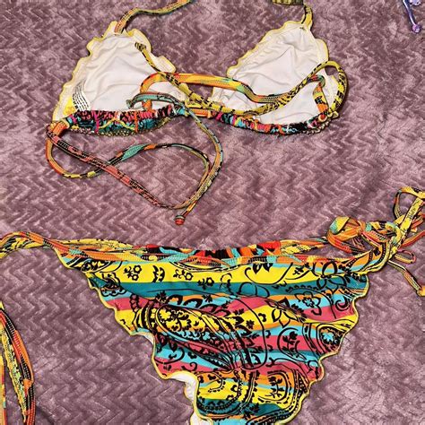 AGUA BENDITA BIKINI SET SIZE LARGE Depop