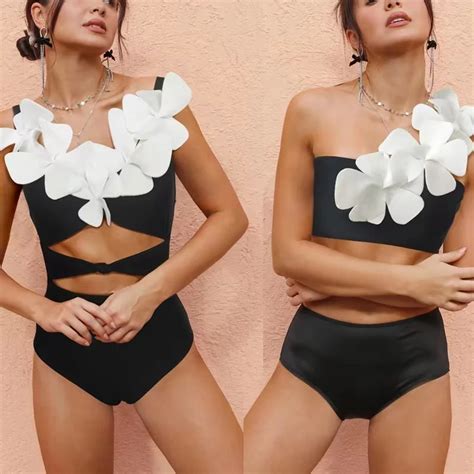 Bikini Fruncido De Cintura Alta Con Cuello Halter Para Mujer Traje De Ba O Vintage Bikini