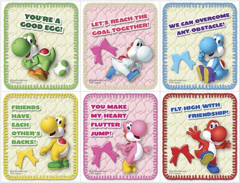 Nintendo Yoshi Valentines Day Free Printable Ecard Play Nintendo