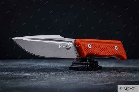 Туристический охотничий нож с фиксированным клинком "Baikal" StoneWash ...