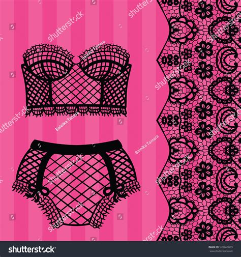 Hand Drawn Lingerie Panty Bra Set Stock Vector Royalty Free