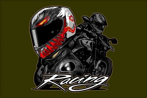 Biker With Naked Bike Background Graphic By Jellybox999 Creative Fabrica