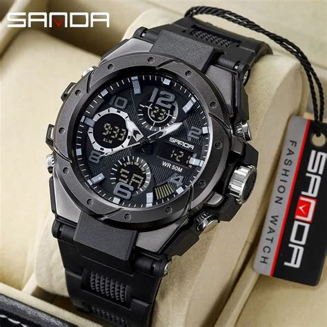 Sanda Reloj De Cuarzo Deportivo Para Hombre Cron Grafo De Pulsera