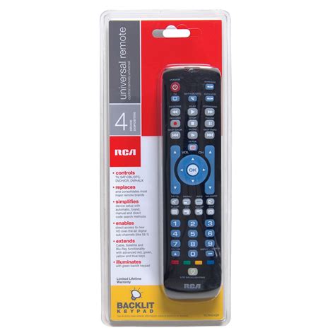 RCA RCRN04GR 4 Device Universal Remote