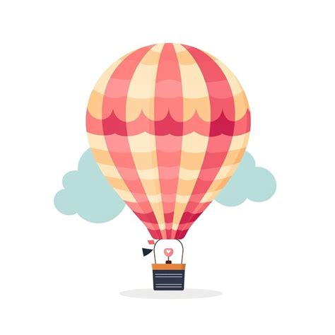 Premium AI Image Cute Cartoon Hot Air Balloon