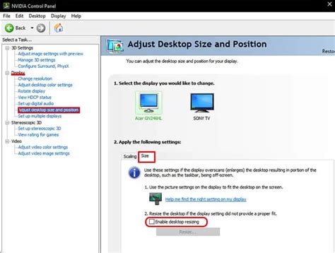 tampilan monitor terpotong  bagian tepinya coba perbaikan