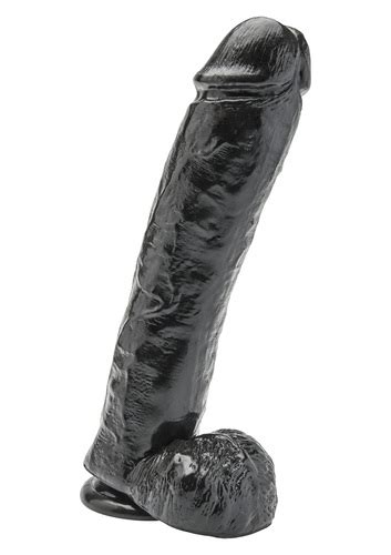 דילדו צבע שחור איכותי באורך כ 28 ס מ ToyJoy Dildo 11 Inch With Balls