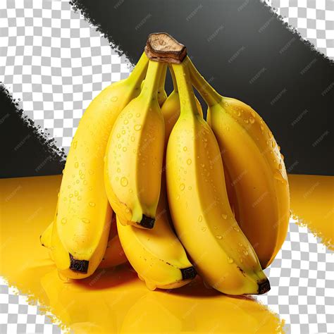 Bananas turn golden yellow when consumed transparent background