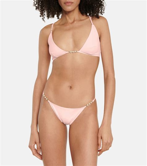Stella Mccartney Embellished Triangle Bikini Top Stella Mccartney