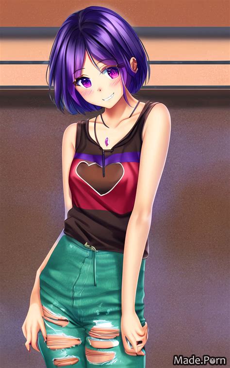 Porn Image Of Medium Shot Smile Slutty Hoody Short Hair Bobcut Street Created By AI