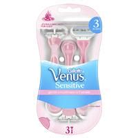 Gillette Venus Sensitive Disposable Razors 3 Pack - Black Box Product ...