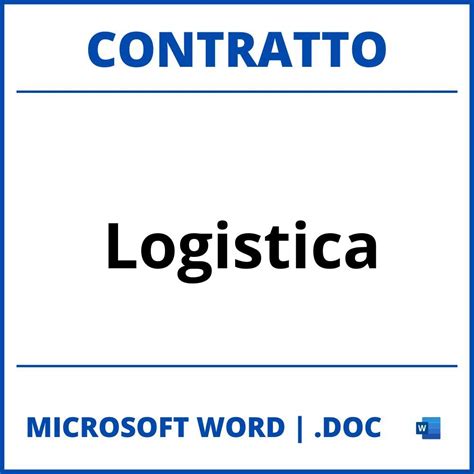 Fac Simile Contratto Di Logistica