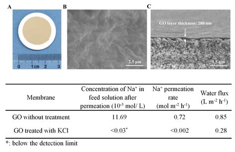 Ion Permeation Tests Of Go Membranes Supported By Ceramic Substrates