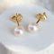 Ct Gold And Cultured Pearl Stud Earrings