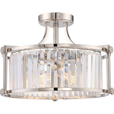 Filament Design 3 Light Polished Nickel Semi Flush Mount 1213 Inch
