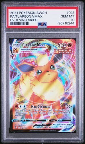 Pokemon Sword Shield Evolving Skies Full Art Flareon Vmax