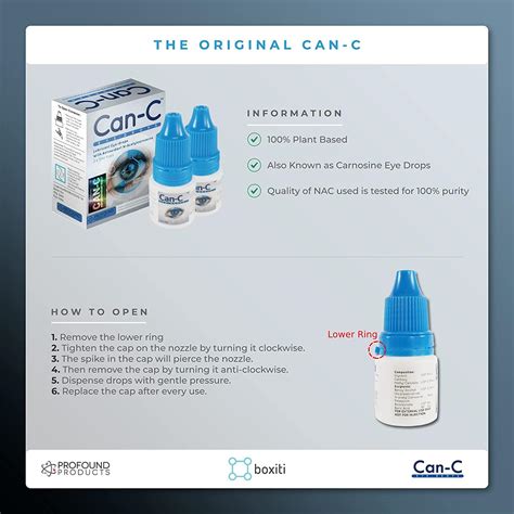 Can-C N.A.C. Eye Drops - 2 x 5ml Vials | Antioxidant Lubricant Eyedrops