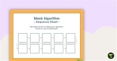 Blank Algorithm Grid Colour Teaching Resource Teach Starter