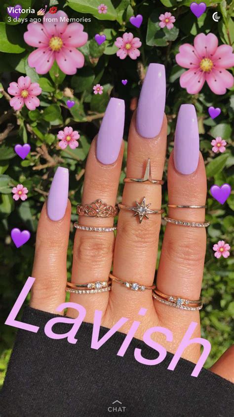 Purple Acrylic Nails Tumblr