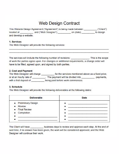 Free Web Designer Contract Samples In Ms Word Google Docs Apple