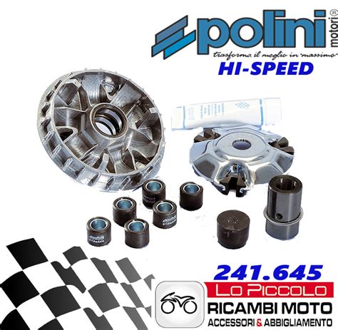 KIT VARIATORE POLINI HI SPEED 6 RULLI COMPLETO PIAGGIO BEVERLY 200 250