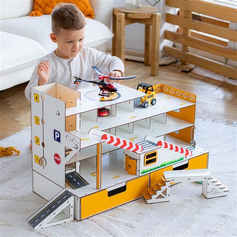 premium large toy car garage  lift diy parking  storage