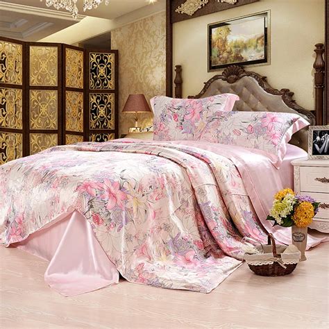 Natural Mulberry Silk Bedding Set Queen King Size Luxurious Pure Silk