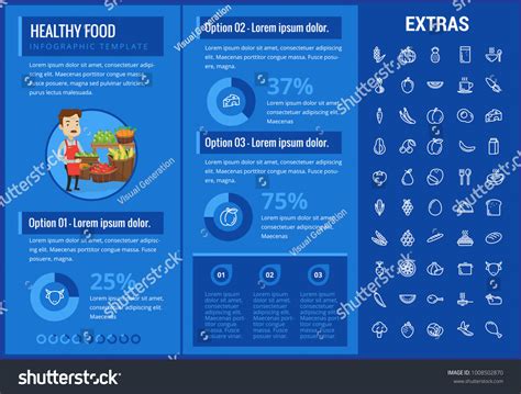 Healthy Food Infographic Template Elements Icons Stock Vector Royalty