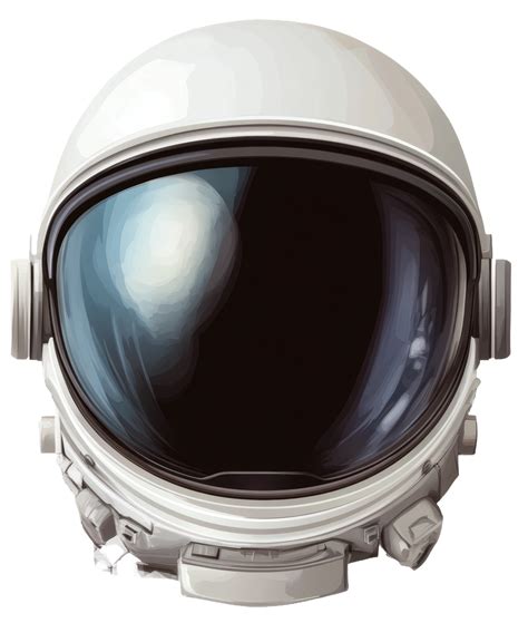 Astronaut Helmet Design With Reflective Visor Cut Out Stock