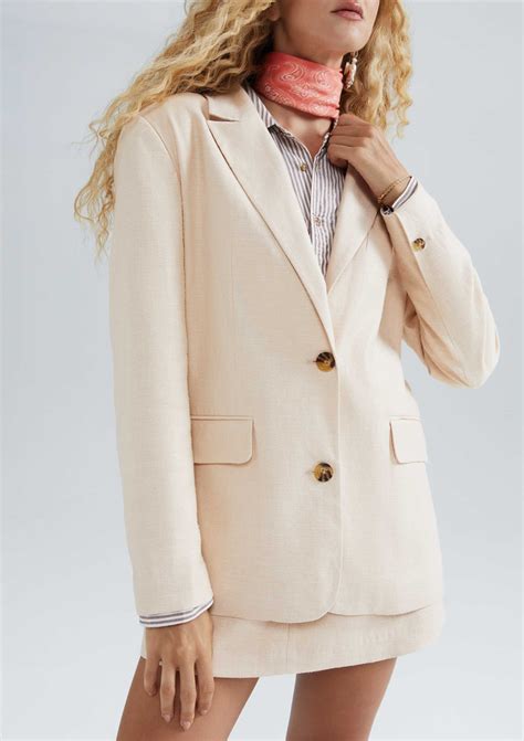 Blazer Nude Hering Em Viscolinho ZZ MALL