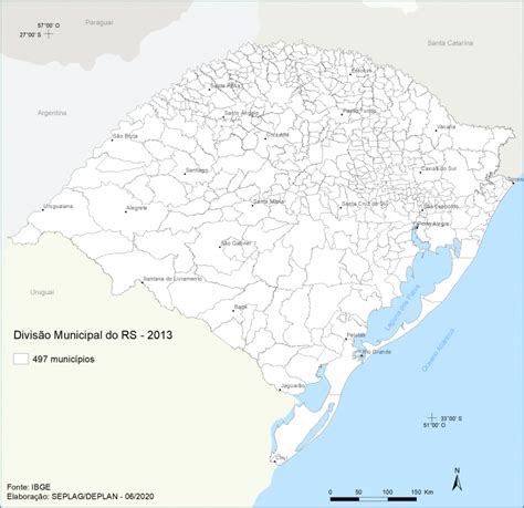 Mapa Do Rio Grande Do Sul E Seus Munic Pios