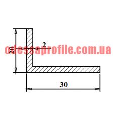 Уголок 30*20*2 без покрытия
