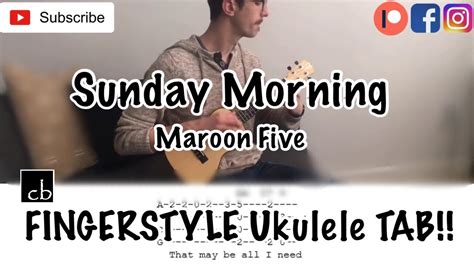 Sunday Morning Maroon Fingerstyle Ukulele Tutorial Tab Youtube