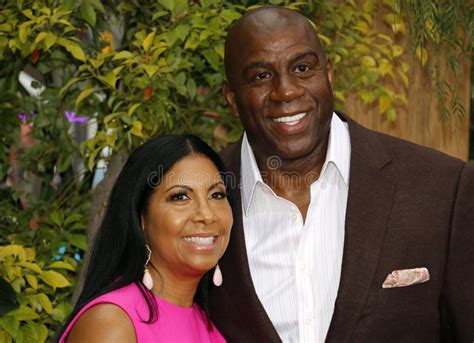 Magic Johnson And Cookie Johnson Editorial Stock Image Image Of