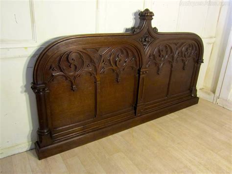 French Gothic Carved Oak Bed Head Board Antiques Atlas