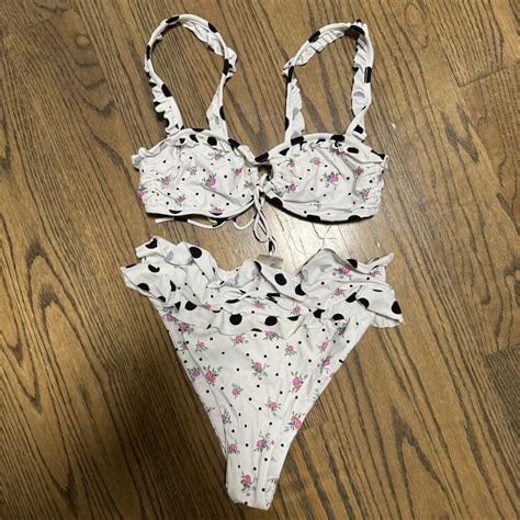 For Love And Lemons Bikini Small Top Medium Bottoms Depop