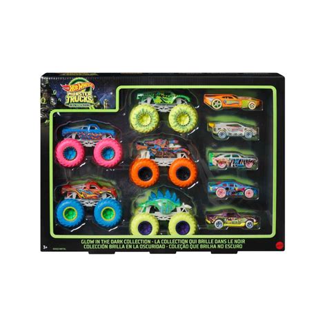 Hot Wheels Monster Trucks Glow In The Dark Collection Toy Corner