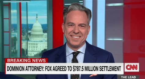 Cnns Jake Tapper Laughs At Fox News Statement After Dominion