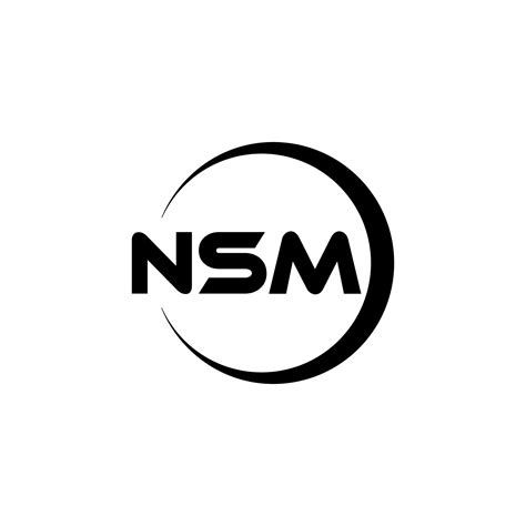 Nsm Letra Logo Dise O En Ilustraci N Vector Logo Caligraf A Dise Os