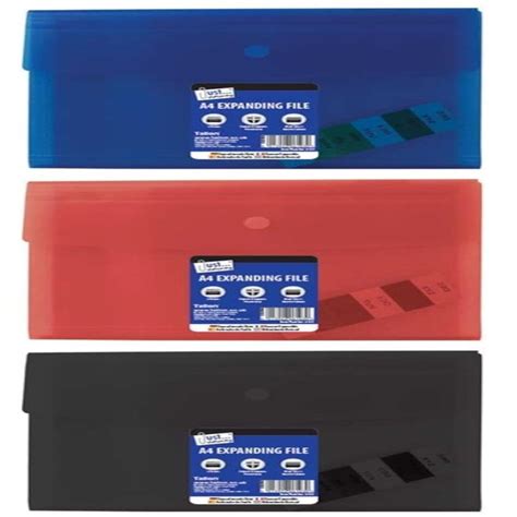 Just Stationery A4 6 Pockets Expanding File Assorted Colours X 1